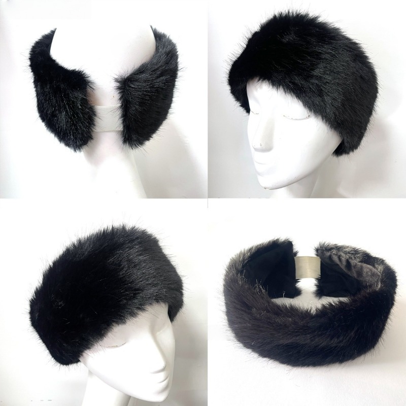Wide Band Fur Headband Winter  - Fleece Ear Warmer Band 评论和价格