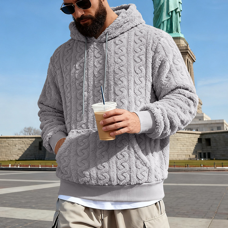 Men's Fleece Hoodie Winter War - Sherpa Hoodie Fleece 评论和价格