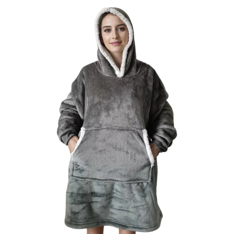 Wearable Adult Super Soft Flan - Sherpa Hoodie Fleece 评论和价格