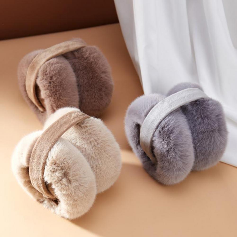 Women Winter Earmuffs Plush Ea - Earmuffs Foldable 评论和价格