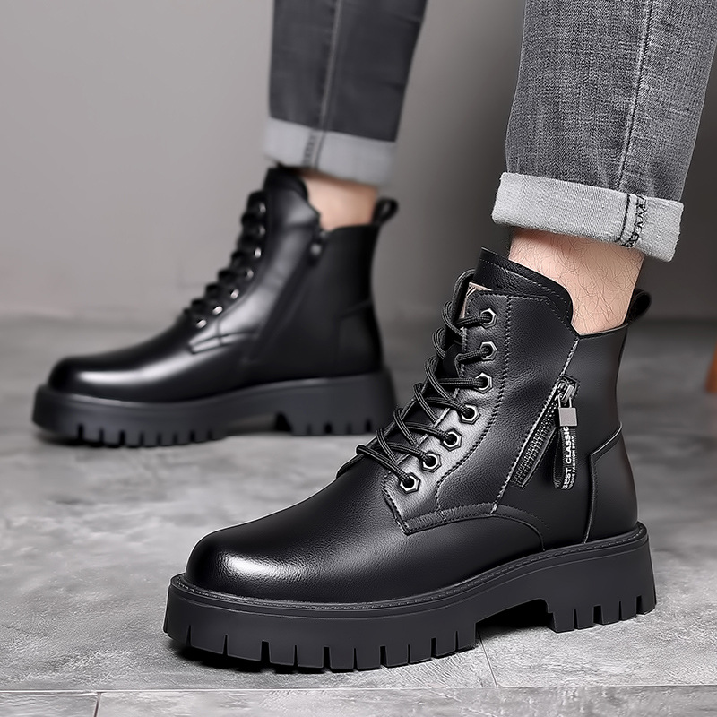 Men Classic Genuine Leather Bo - Waterproof Winter Boot 评论和价格