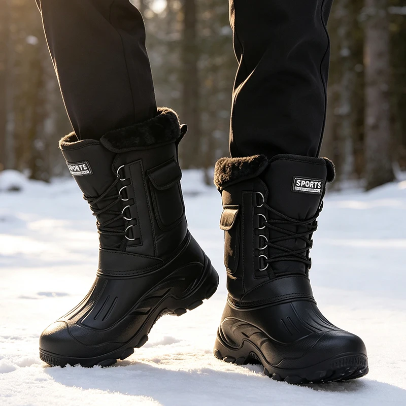 Men Winter Snow Boots Outdoor  - Waterproof Winter Boot 评论和价格