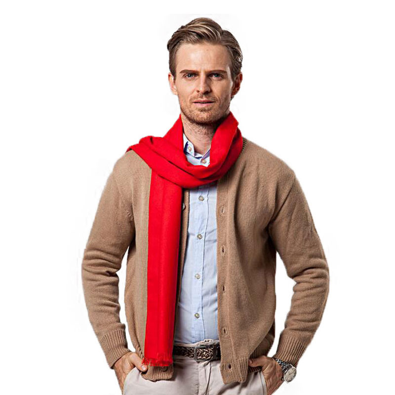 Fashion Winter Solid Color Men - Wool Scarf Men 评论和价格