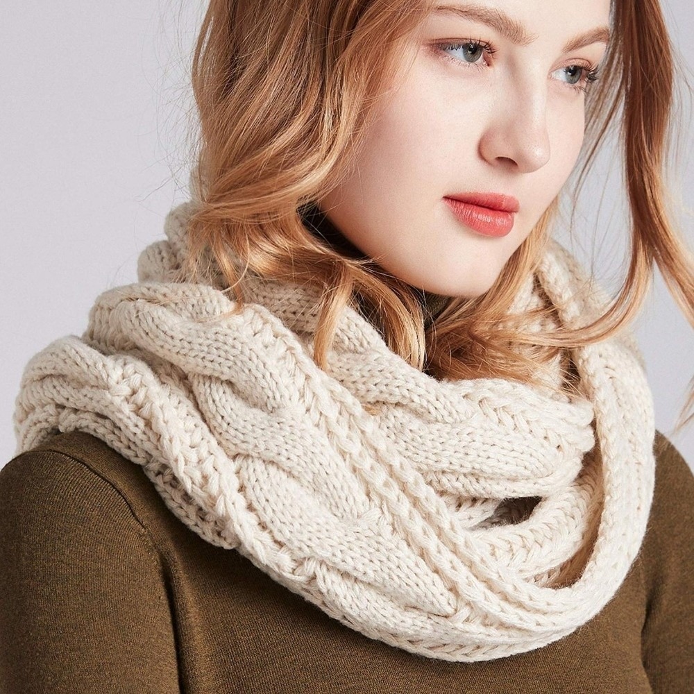 Elegant Solid Color Knitted Sc - Wool Scarf Men 评论和价格