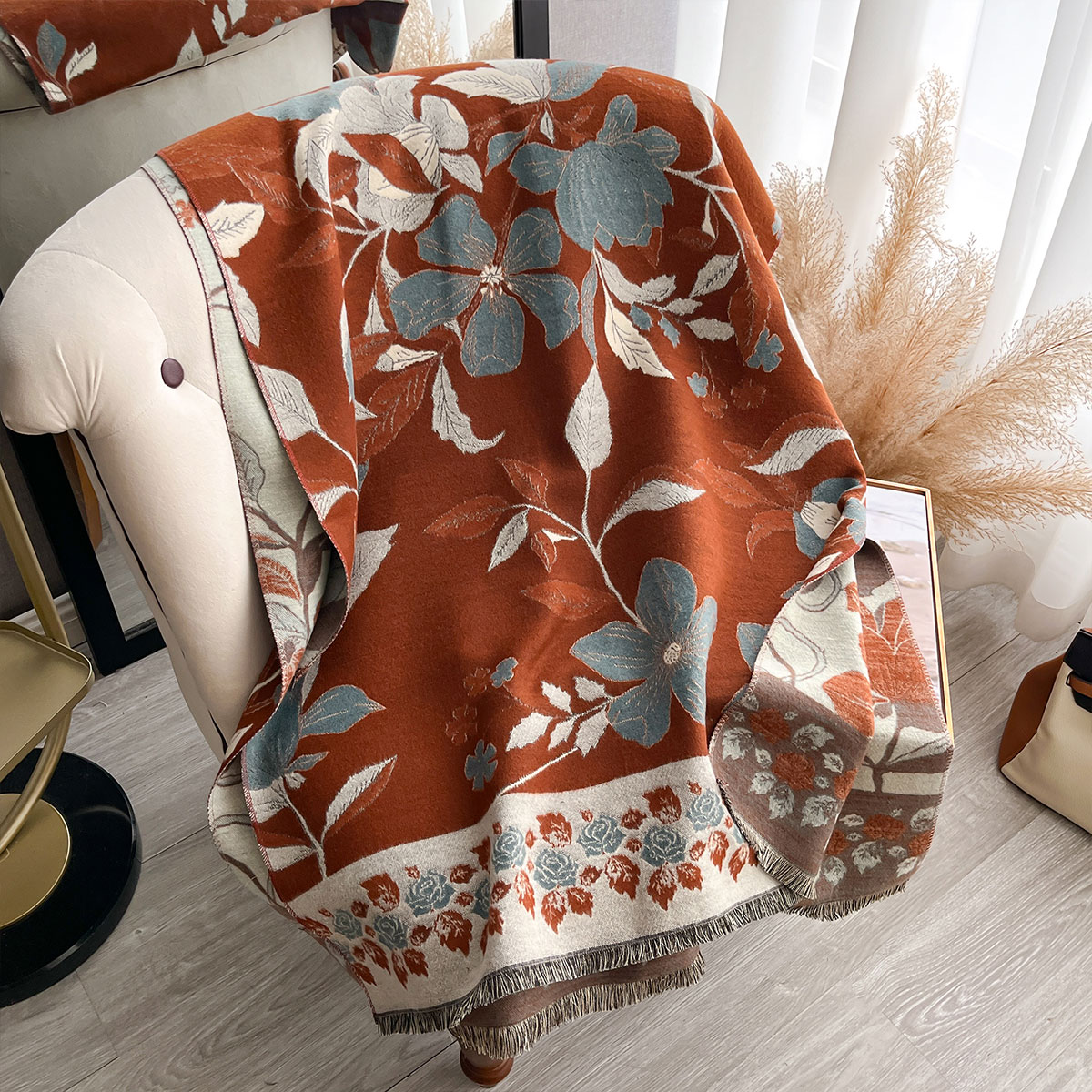 Women Thicken Luxury Winter Pa - Shawl Wrap Winter 评论和价格