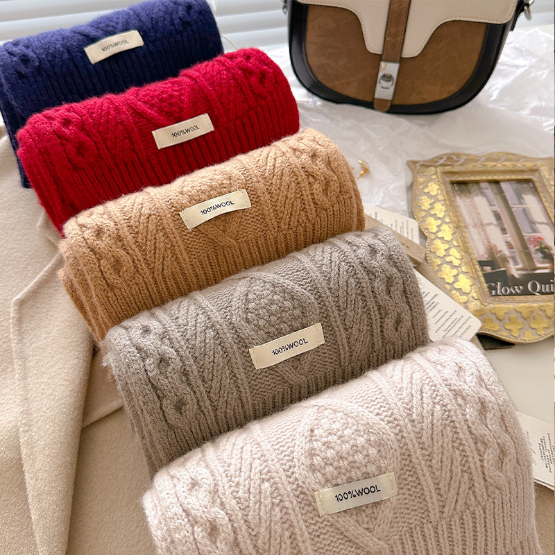 Luxury 100% Wool Scarf Women M - Shawl Wrap Winter 评论和价格