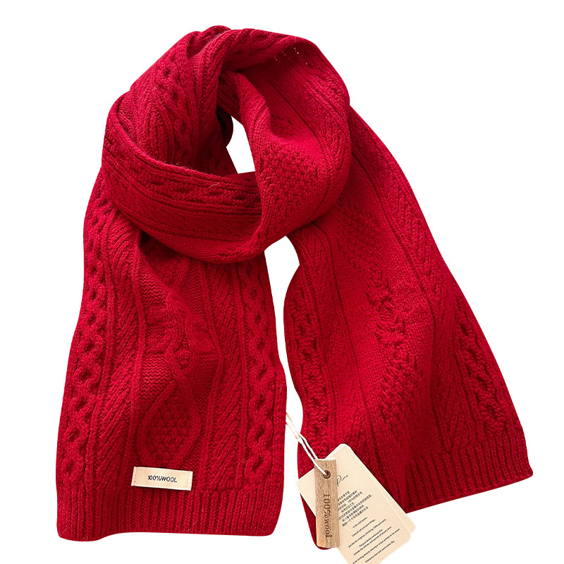 Luxury 100% Wool Scarf Women M - Shawl Wrap Winter 评论和价格